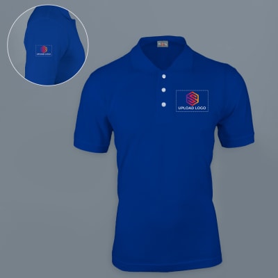 Ruffty Solids Cotton Polo T shirt for Men Royal Blue : Gift/Send ...