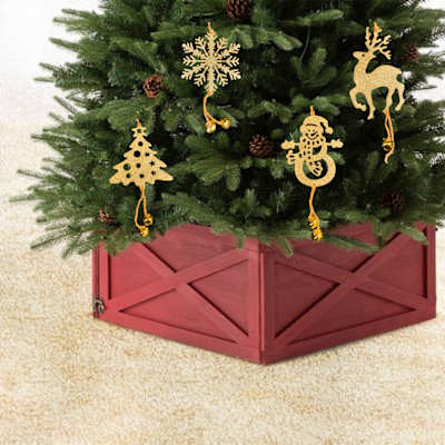 Shimmering Golden Christmas Tree Ornaments - Set Of 4