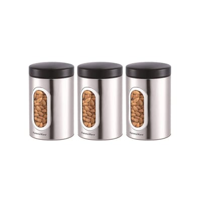 Buy Send Signoraware Modular Steel Round Window Container Matt Finish L Set Of Online Igp