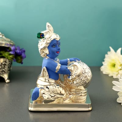 Silver Plated Bal Gopal Idol