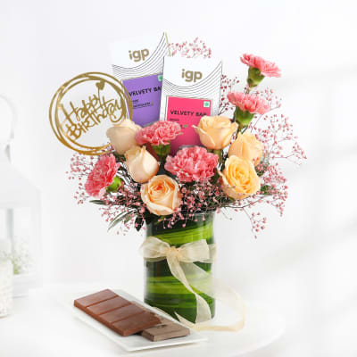 Splendid Moments Birthday Arrangement