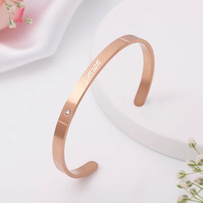 Buy/Send Stellar Glam Personalized Women's Cuff Bracelet Rose Gold ...