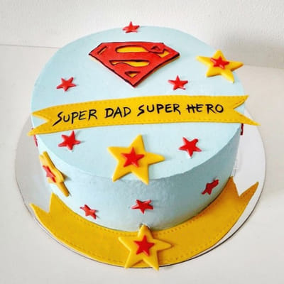 Order Super Hero Dad Cake 1 Kg Online At Best Price Free Delivery Igp Cakes