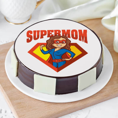 Send Super Mom Theme cake Online | Free Delivery | Gift Jaipur