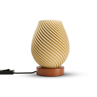 Sustainable & Eco-friendly 3D printed Swirl Table lamp