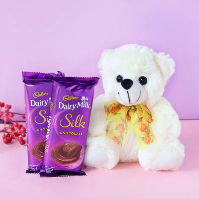 teddy bear with dairy milk