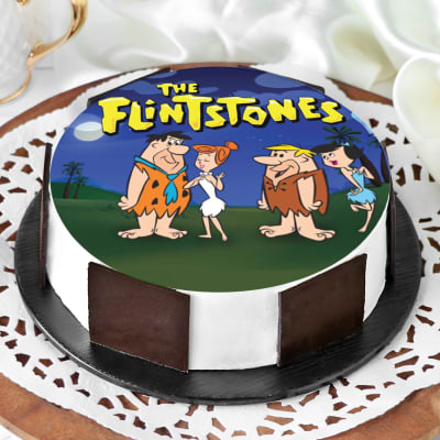 Order The Flintstones Family Friends Cake Half Kg Online at Best Price, Free Delivery|IGP Cakes