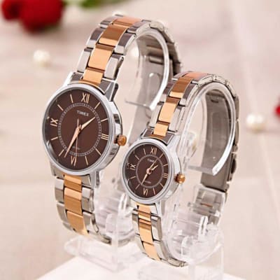 Timex Silver & Golden Couple Watch Set: Gift/Send Fashion and Lifestyle  Gifts Online L11023590 |