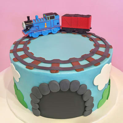 Train Shape Kids Fondant Cake