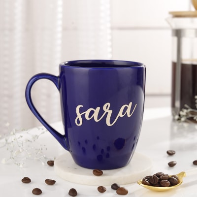 Tranquil Midnight Personalized Mug - Blue