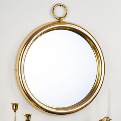 Buy/Send Wall Mirror - Round - Gold Online | IGP | JVS1233778