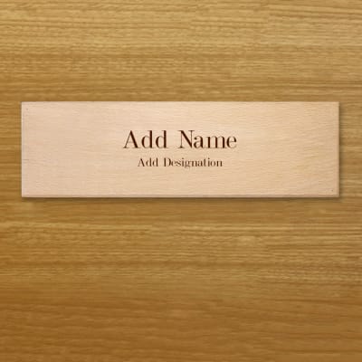 Buy/Send Wooden Name Plate With Name And Designation Customisation ...