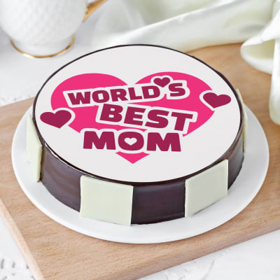 World's Best Mom Cake for Cute and lovely mothers | Online order in Noida  and Delhi