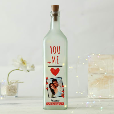 You & Me Personalized LED Bottle Lamp for Anniversary: Gift/Send Home ...