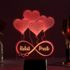 All Hearts Personalized Multicolored LED Lamp Online
