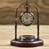 Antique Brass Desk Watch And Compass Online