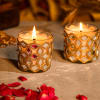 Beautiful Glass Adorned Noor Candles - Set Of 2 Online