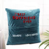 Shop Best Boyfriend Ever - Personalized Velvet Pocket Cushion - Blue