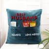 Buy Best Husband Ever - Personalized Velvet Pocket Cushion - Blue