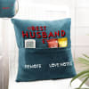 Best Husband Ever - Personalized Velvet Pocket Cushion - Blue Online