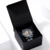 Shop Blue Gold Dial Metal Strap Watch For Men