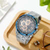 Blue Gold Dial Metal Strap Watch For Men Online