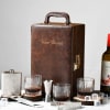 Brown Portable Personalized Bar Set In Case