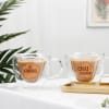 Shop Clear Elegance - Personalized Cup And Coaster Set