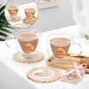 Clear Elegance - Personalized Cup And Coaster Set Online