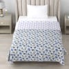 Cobalt Blue Creepers And Floral Single Bedsheet Online