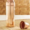 Buy Copper Water Bottle with 2 Glasses