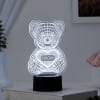 Gift Cuddly Bear Personalized Black Base LED Lamp