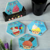 Cupcakes Themed Personalized Birthday Coaster Set Online