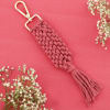 Gift Cute Maroon Macrame Bag Charm