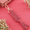 Cute Maroon Macrame Bag Charm Online