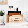 Desk Goals Personalized Wooden Organizer