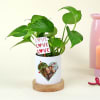 Gift Easy-to-care Money Plant with Personalize Vase