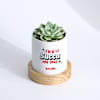 Gift Echeveria Succulent And Personalized Planter