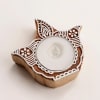 Gift Eco-friendly Diya-Shaped Candle Holder With Tea Light Candle - Set Of 2