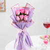 Gift Elegant Aqua Pink Rose Bouquet