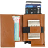 Gift Elegant Genuine Leather Pop Up Card Holder - Tan