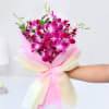 Buy Elegant Purple Orchids Ribbon Bouquet