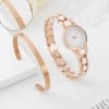 Elegant Women's Watch With Personalized Cuff Bracelet Set Online