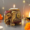 Gift Elephant Hand Painted T-Light Holder