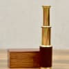 Buy Engravable Solid Brass And Leather Finish Telescope In Sheesham Wood Box