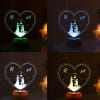 Shop Evergreen Love Personalized LED Lamp - Wooden Finish Base