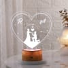 Evergreen Love Personalized LED Lamp - Wooden Finish Base Online