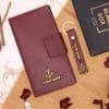 Exquisite Personalized Travel Wallet And Keychain Combo Online