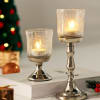 Festive Glass T-Light/Candle Stand (Set of 2) Online