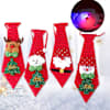 Gift Festive Glow Christmas Light-Up Neck Ties - Red - Single Piece